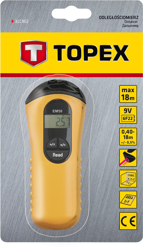 Topex Odległościomierz ultradźwiękowy 0.4-18m (31C902)