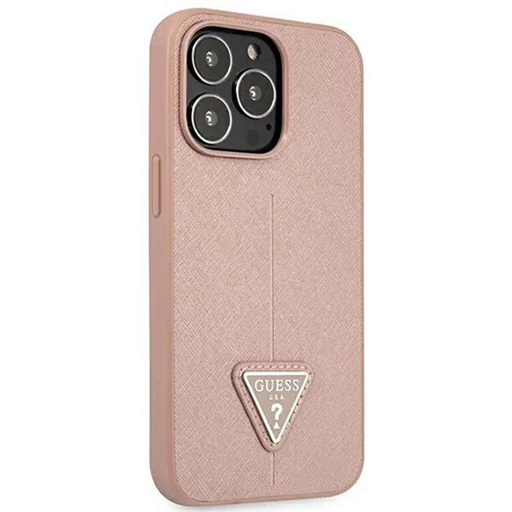 GUESS Guhcp14Xpsatlp iPhone 14 Pro Max 6.7 Saffianotriangle phone case