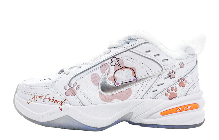 Nike Air Monarch 4 Chunky Sneakers Unisex Low-Top White/Pink/Silver/Orange