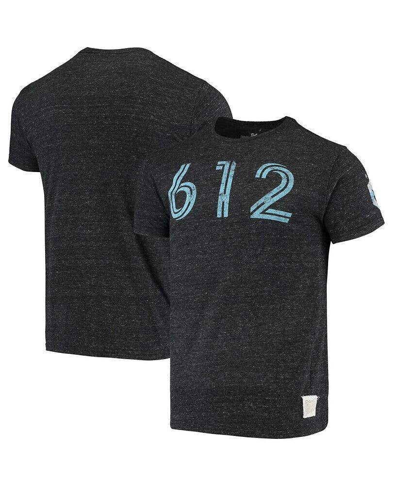 Original Retro Brand men's Heathered Black Minnesota United FC Area Code Tri-Blend T-shirt