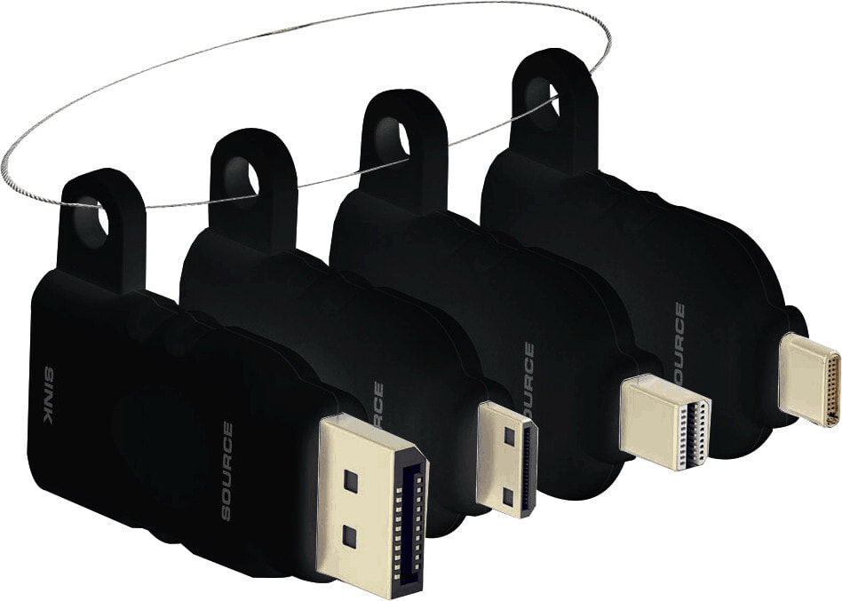Vision TC-MULTIHDMI/BL кабельный разъем/переходник mDP/DP/mHDMI/USB-C HDMI Черный
