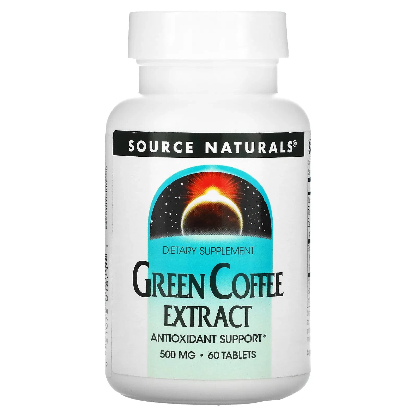 Source Naturals, Экстракт зеленого кофе, 500 мг, 60 таблеток