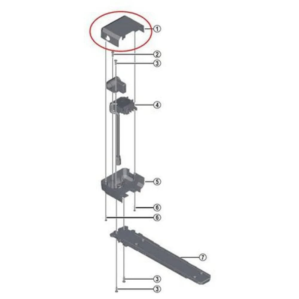 SHIMANO Top Cover Battery E-6000 Abus