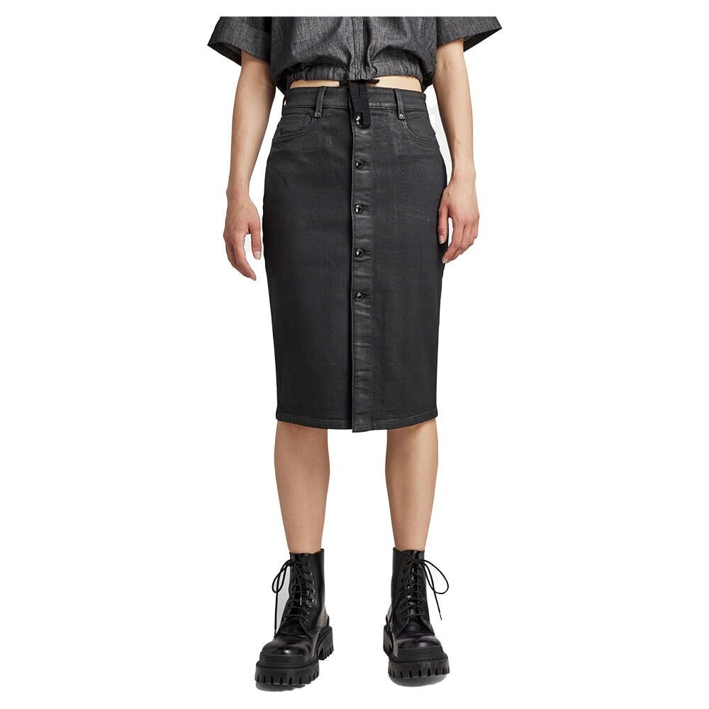 G-STAR Noxer Pencil Button Midi Skirt