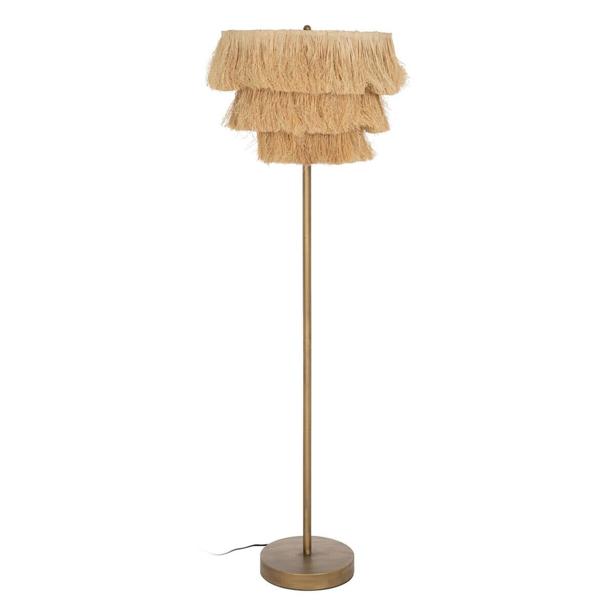 Floor Lamp Beige Natural Metal 48,5 x 48,5 x 162 cm