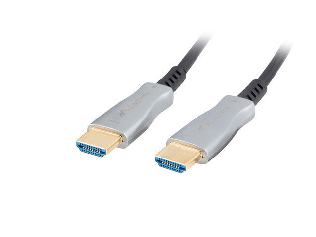 Lanberg CA-HDMI-20FB-0500-BK HDMI кабель 50 m HDMI Тип A (Стандарт) Черный, Серебристый