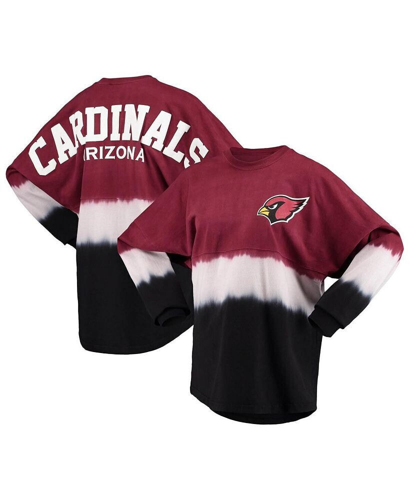Fanatics women's Branded Cardinal, White Arizona Cardinals Ombre Long Sleeve T-shirt