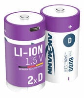 Ansmann LR20 USB-C Mono D -Akku Li-Ion 6000 mAh 1.5 V 2 St.