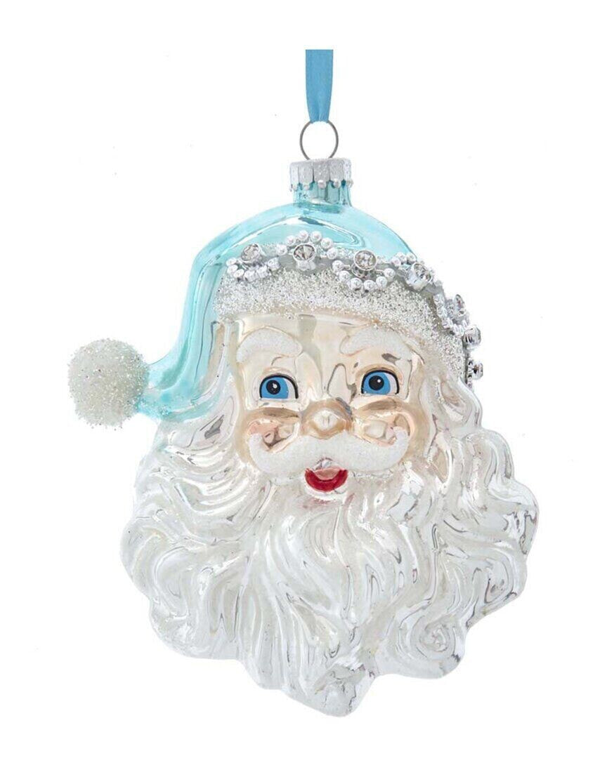 Kurt Adler 5.5In Glass Santa Ornament Multicolor