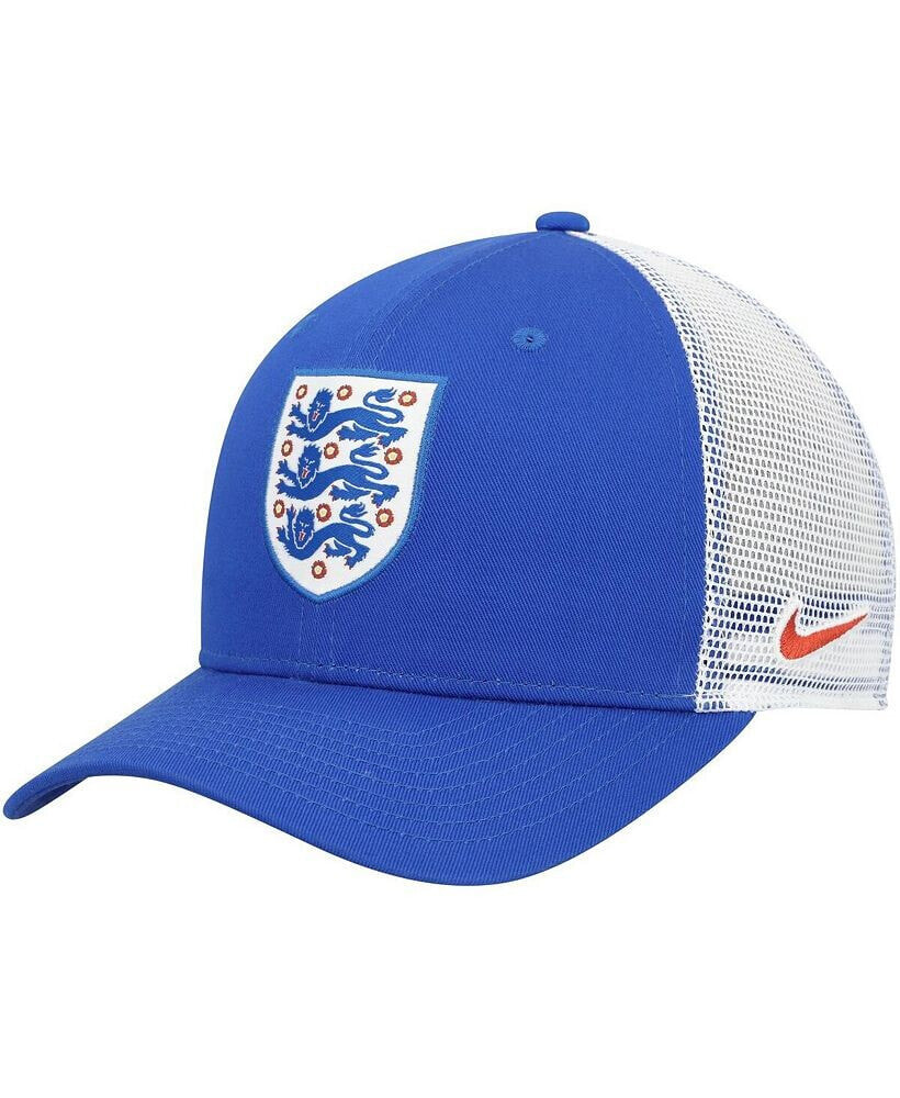 Men's Blue, White England National Team Classic99 Trucker Snapback Hat