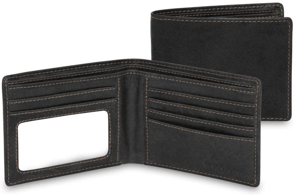Мужской портмоне кожаный черный горизонтальный без застежки Voyager BiFold Wallet 7301 (Brown)