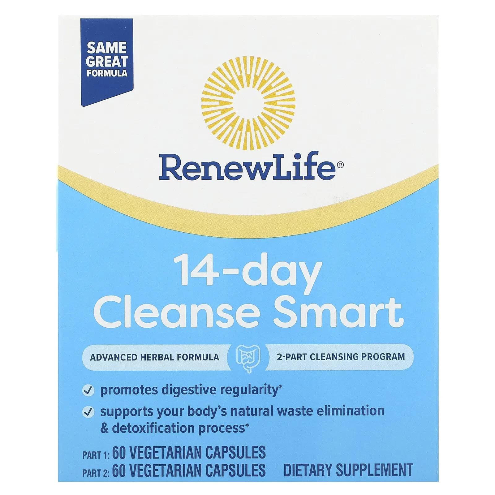 14-Day Cleanse Smart, 2 Bottles, 60 Vegetarian Capsules Each