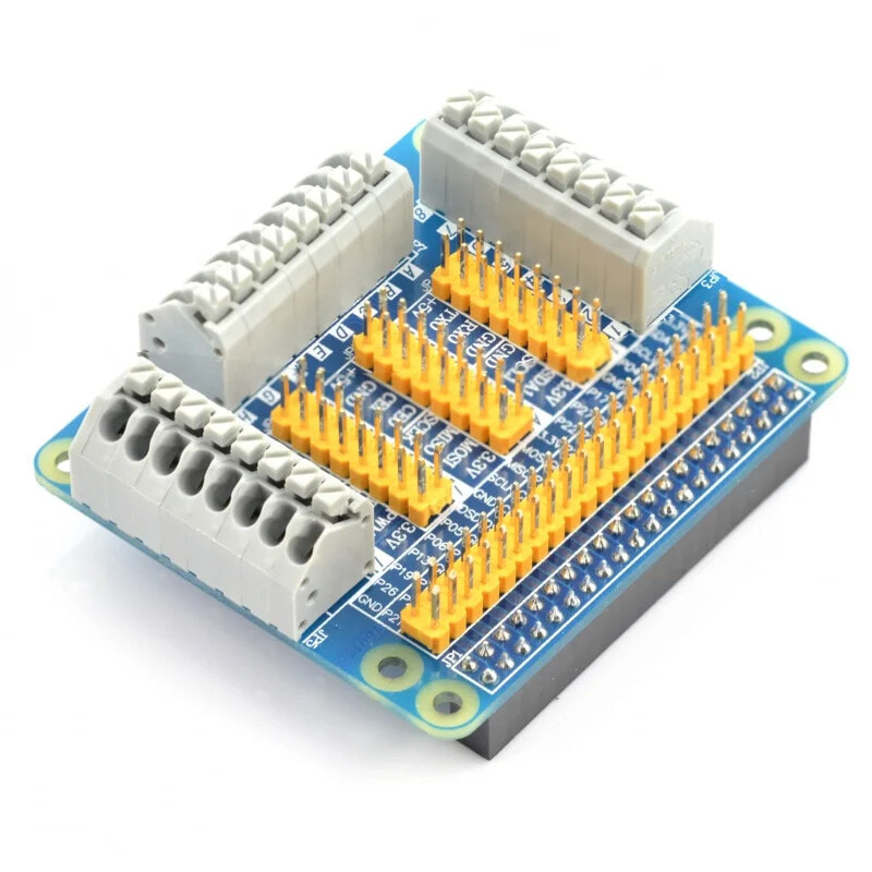 Expander of GPIO leads for Raspberry PI 4/3/2/B+ with clamps