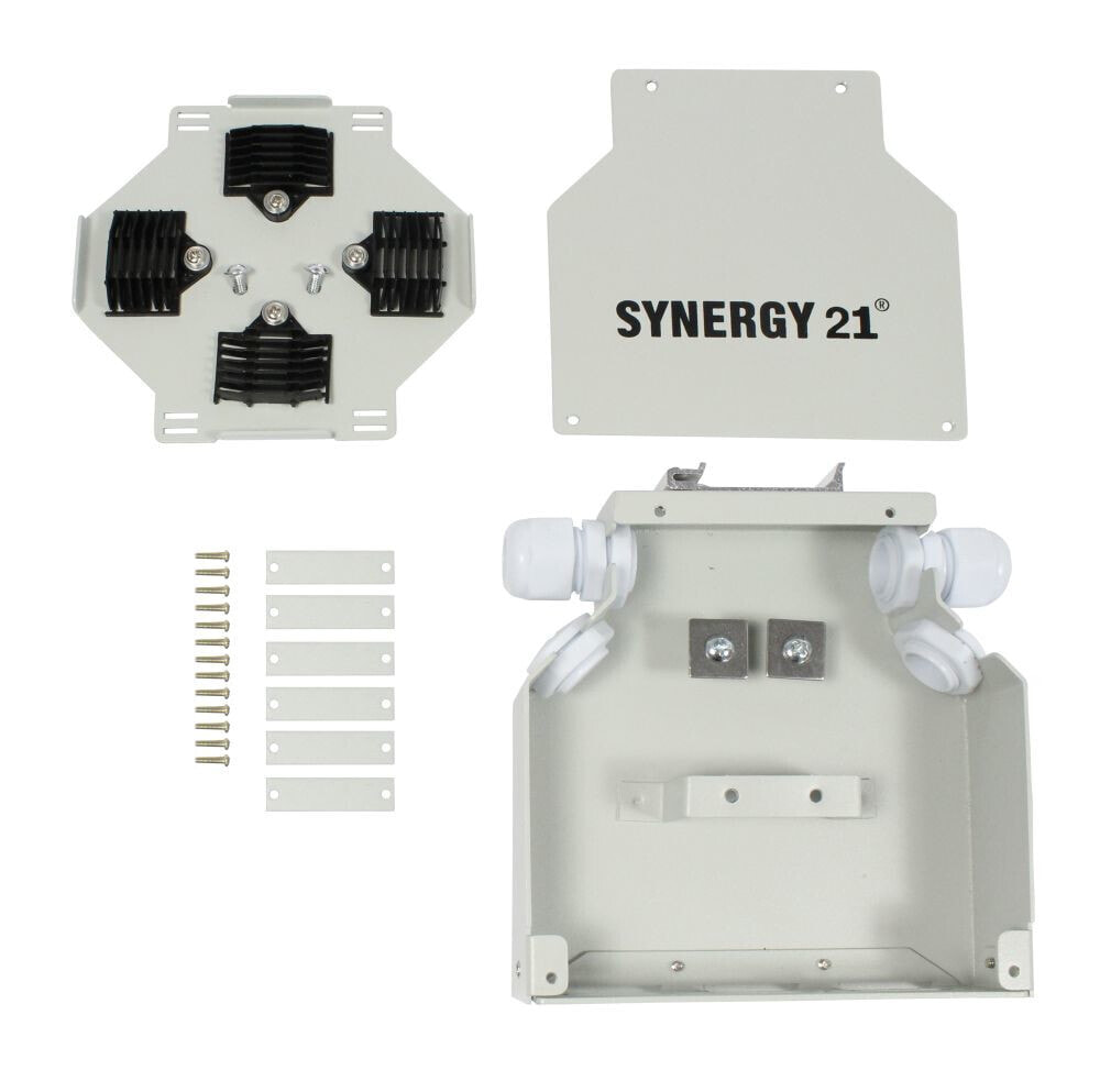 Synergy 21 LWL-Patchpanel für Hutschiene DIN 6xSC-Duplex/LC-Quad-Buchsen ohne Kupplungen - Cable