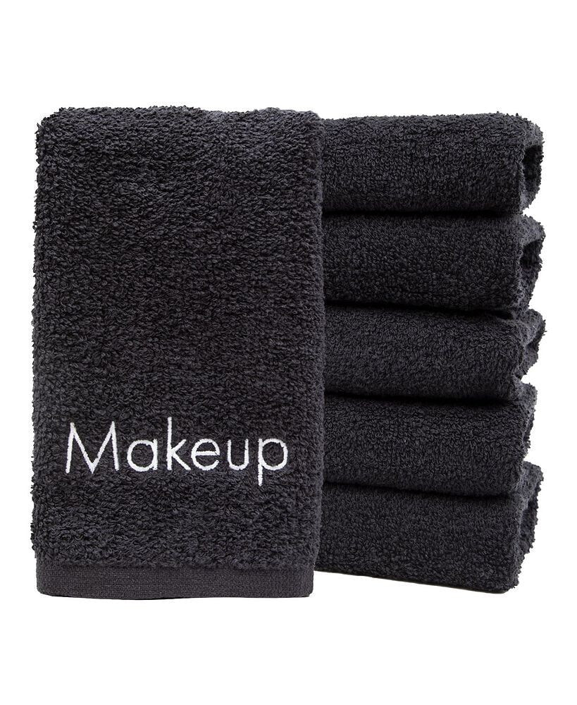 Arkwright Home embroidered Makeup Remover Towels (Pack of 6), 11x17 in., Color Options, 100% Cotton Fingertip Towels