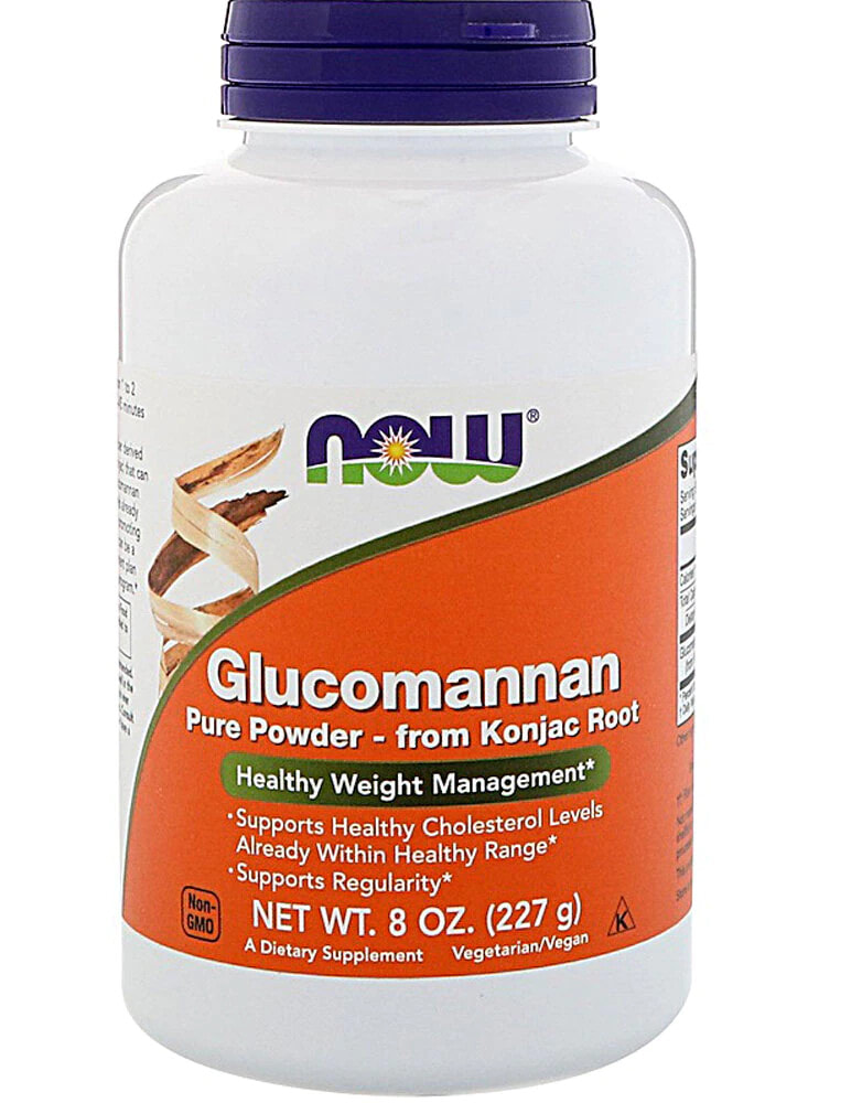 NOW Glucomannan Pure Powder Глюкоманнан из корня конжака для здоровой коррекции веса, чистый порошок 227 г
