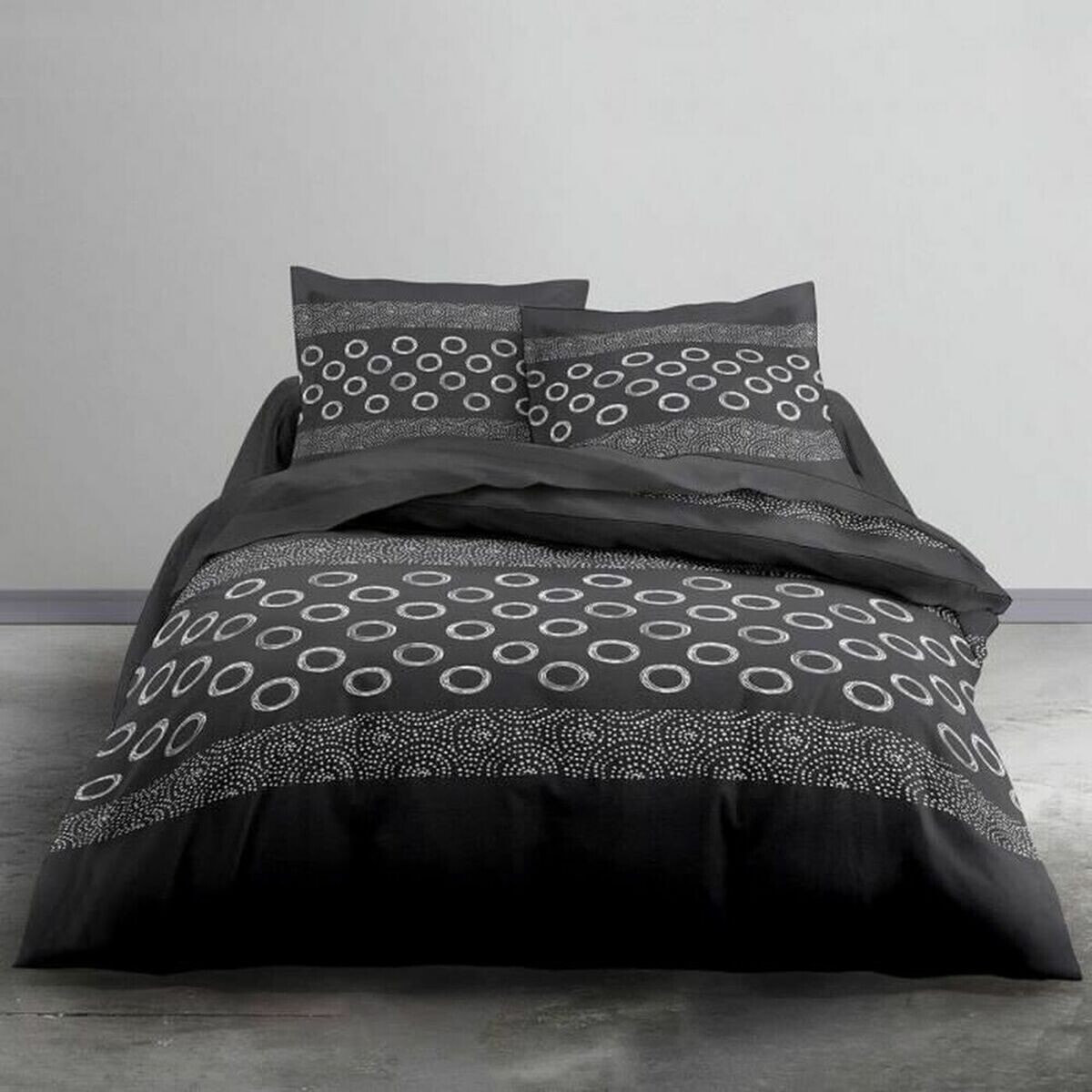 Bedding set TODAY Circles Dark grey Double bed 240 x 260 cm