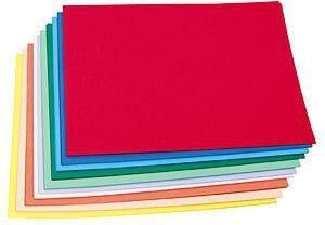 Цветная бумага или картон для уроков труда Kreska Brystol kolorowy A1 Mix kolorów 170g 20 arkuszy