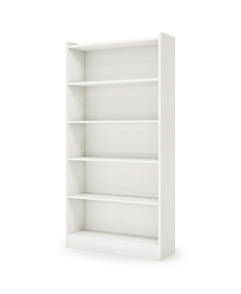 Tribesigns tribe signs 72-inch Tall Bookcase, Modern 6-Tier White Library Bookshelf with Storage Shelves for Bedroom Living Room
