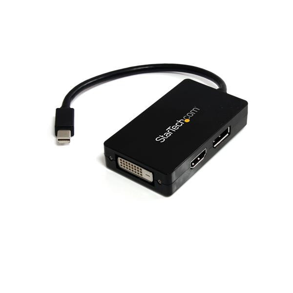 StarTech.com MDP2DPDVHD видео кабель адаптер 0,15 m Mini DisplayPort DisplayPort + DVI-D + HDMI Черный