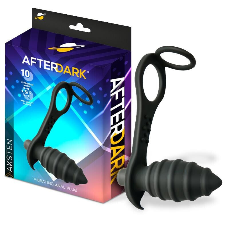 Aksten Vibrating Anal Plug with Penis Ring