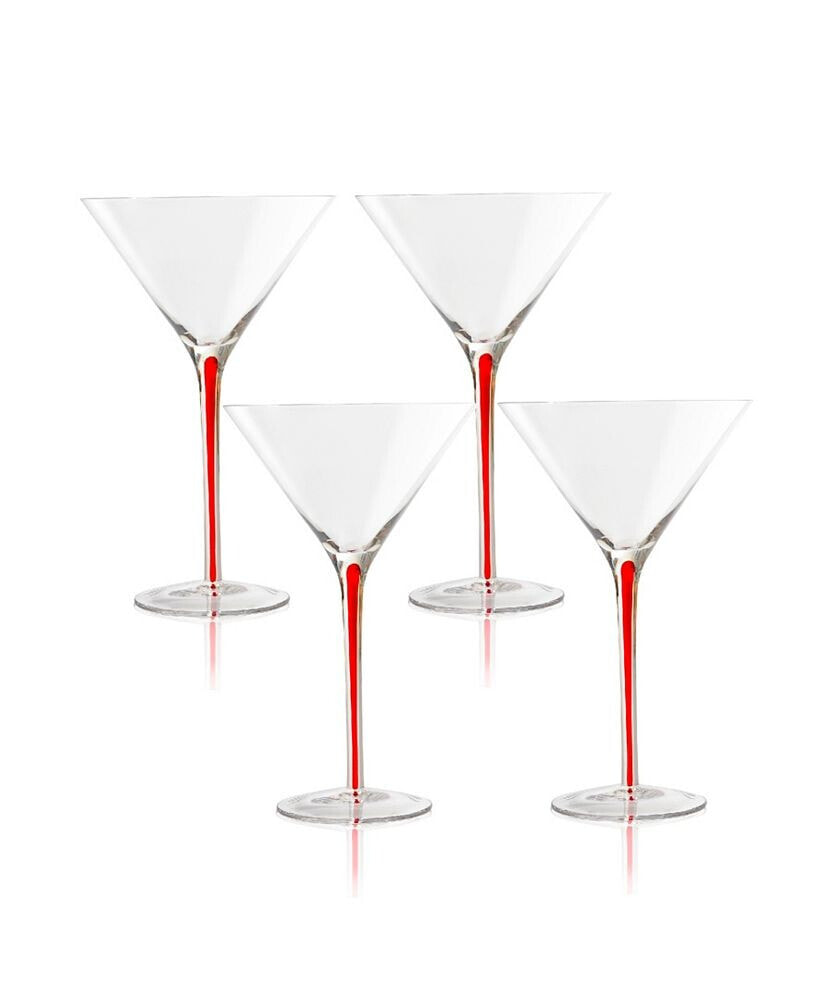 Qualia Glass tempest Cobalt Martini Glasses, Set Of 4