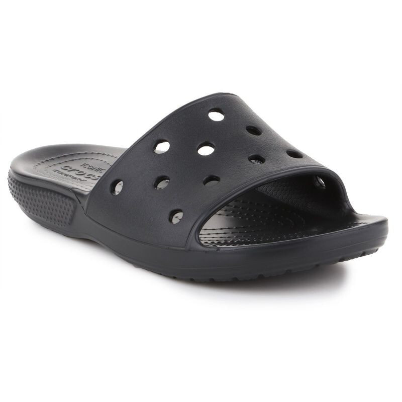 Мужские шлепанцы черные резиновые пляжные Crocs Classic Slide Black M 206121-001