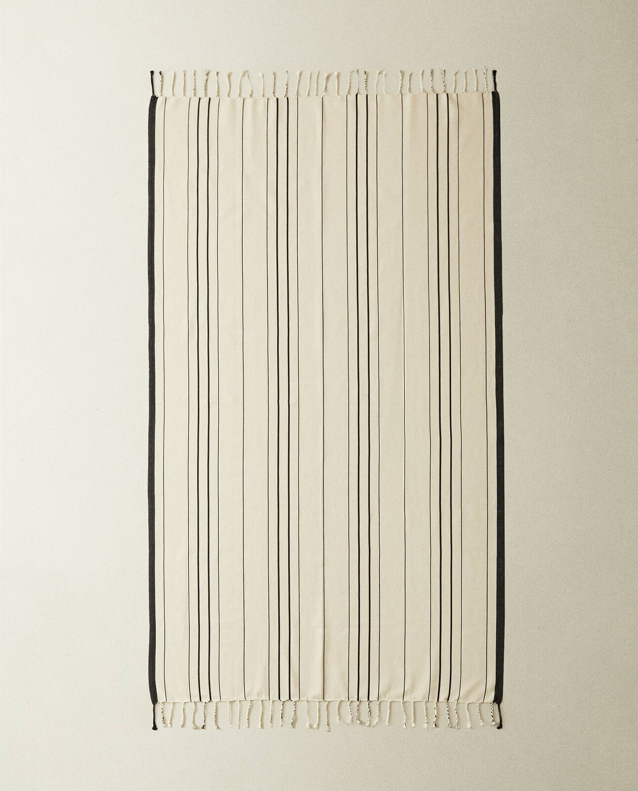 Striped fringed beach wrap towel