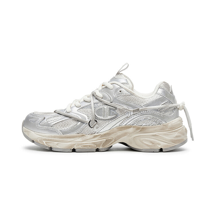 Champion Chunky Sneakers Unisex Low-Top Silver/Milk White