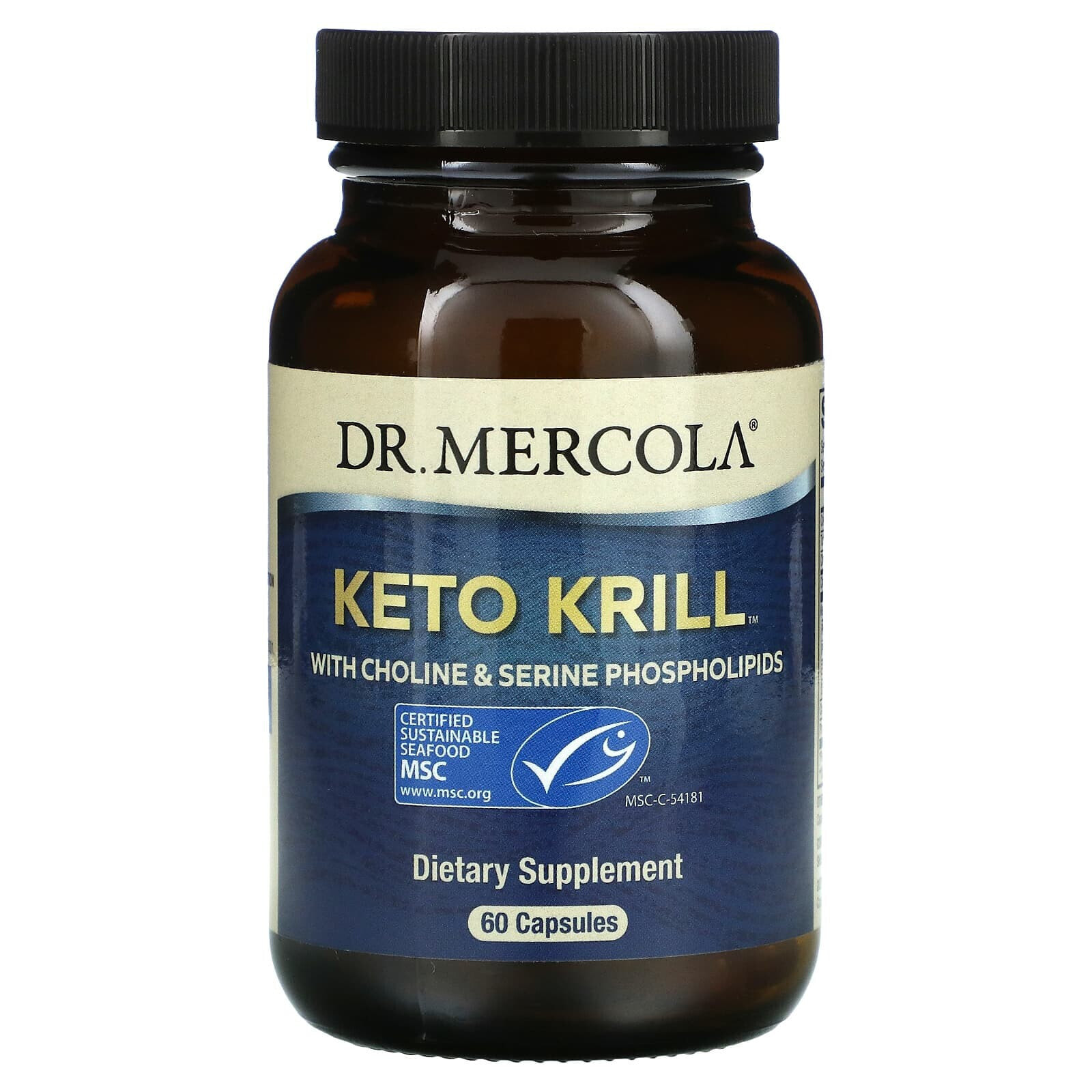 ДР. Меркола, Keto Krill, криль с фосфолипидами холина и серина, 60 капсул