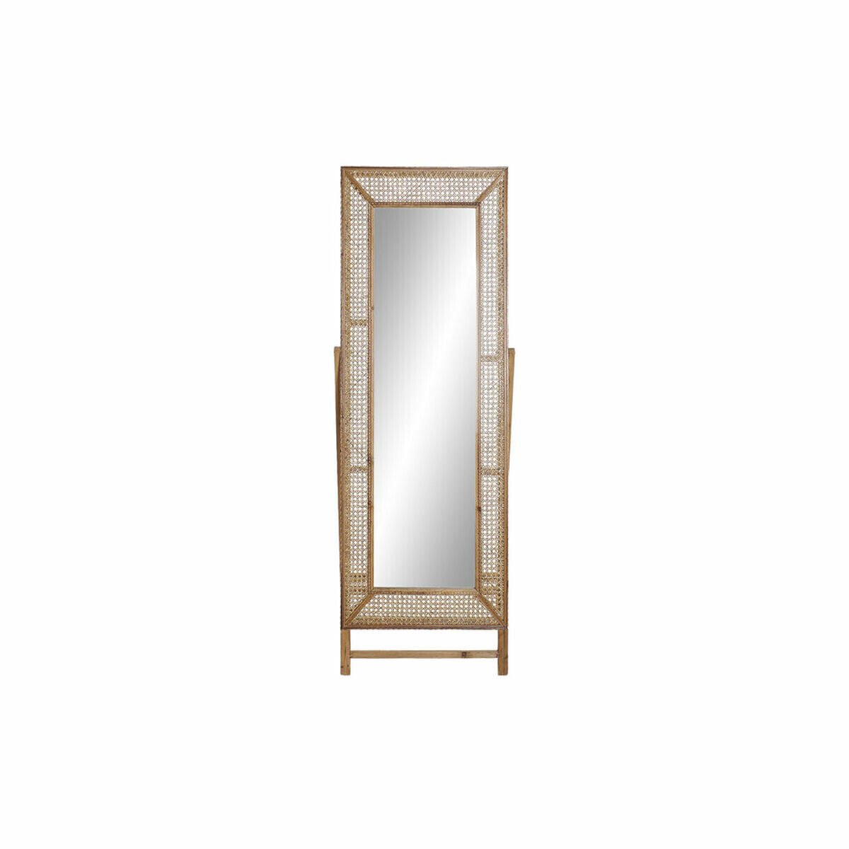 Настенное зеркало DKD Home Decor 54 x 4,5 x 150 cm Натуральный Коричневый плетеный Bali