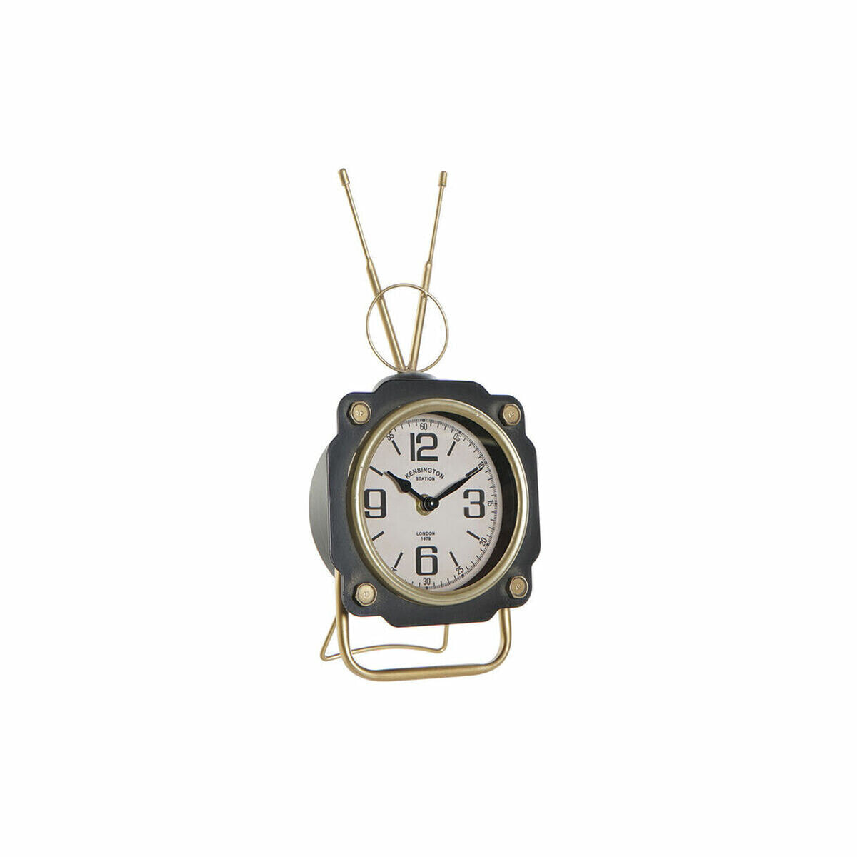 Настольные часы DKD Home Decor Чёрный Позолоченный Стеклянный Железо Vintage 15,5 x 8,5 x 32 cm