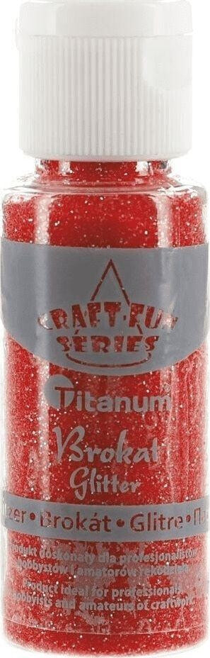 Titanum Glitter in a 20ml jar, rainbow red