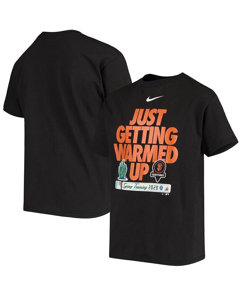 Youth Boys Black San Francisco Giants 2020 Spring Training Just Getting Warmed Up T-shirt