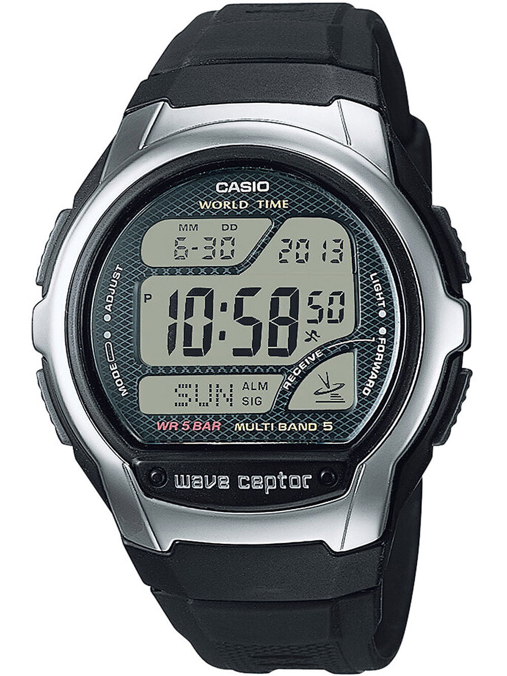 Мужские водонепроницаемые часы 50 метров Casio WV-58R-1AEF Collection Funkuhr 44mm 5ATM