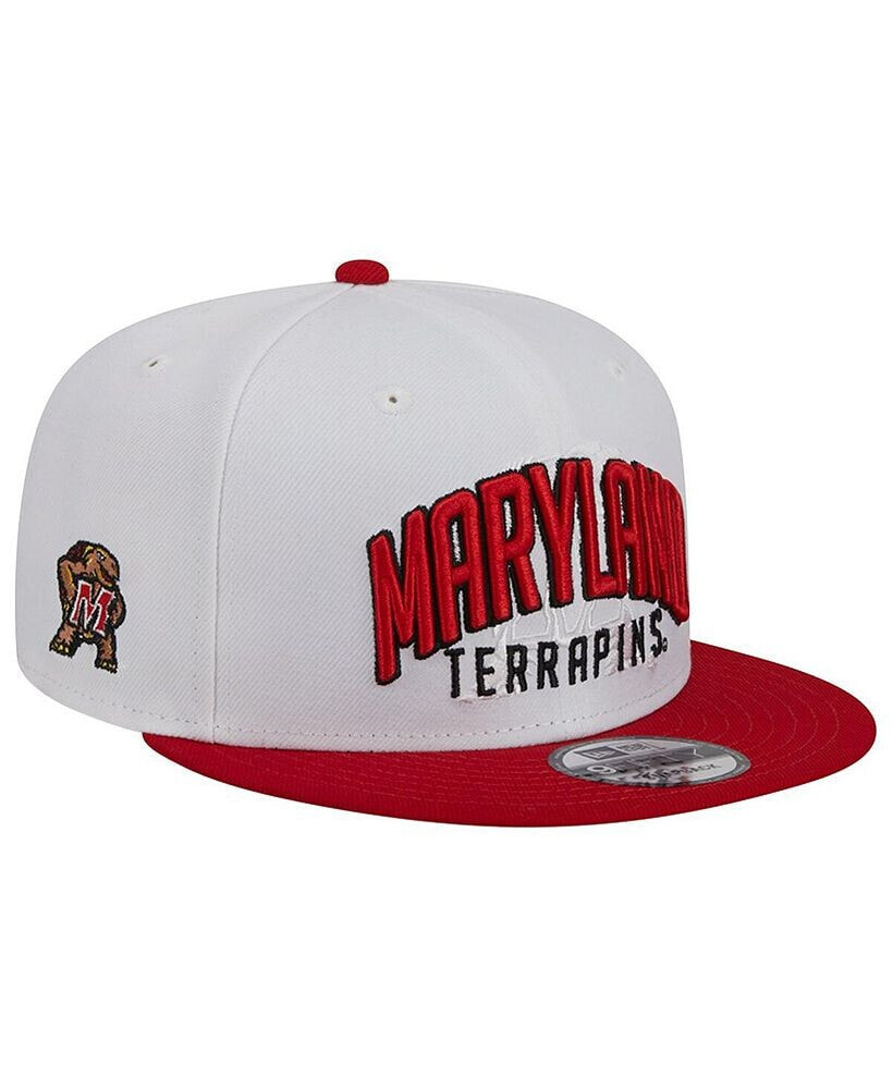 New Era men's White, Red Maryland Terrapins Two-Tone Layer 9FIFTY Snapback Hat