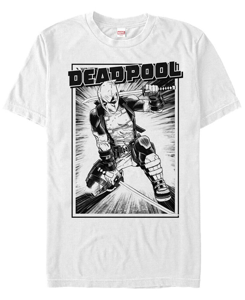 Marvel Men's Deadpool Samurai Stance Short Sleeve T-Shirt