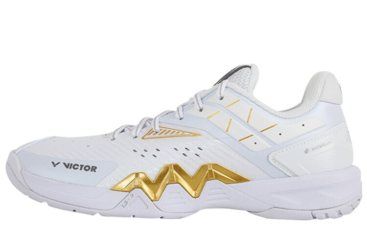 Victor Badminton Shoes Unisex Low-Top Gold White