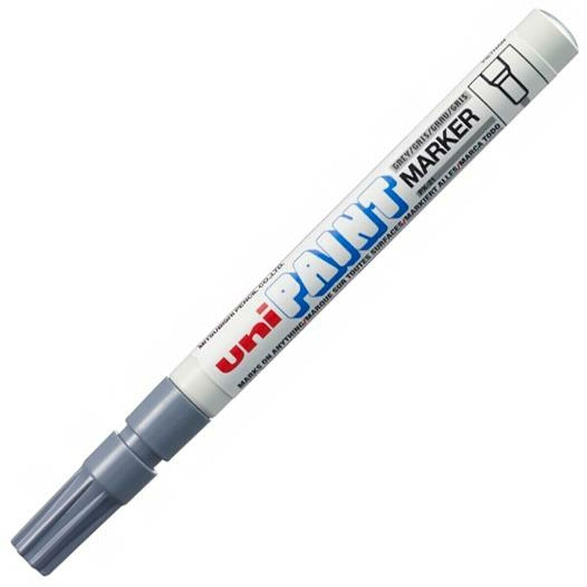 Постоянный маркер Uni-Ball Paint PX-21L Серый 12 Предметы