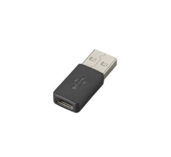 POLY 209506-01 кабельный разъем/переходник USB-C USB-A Черный