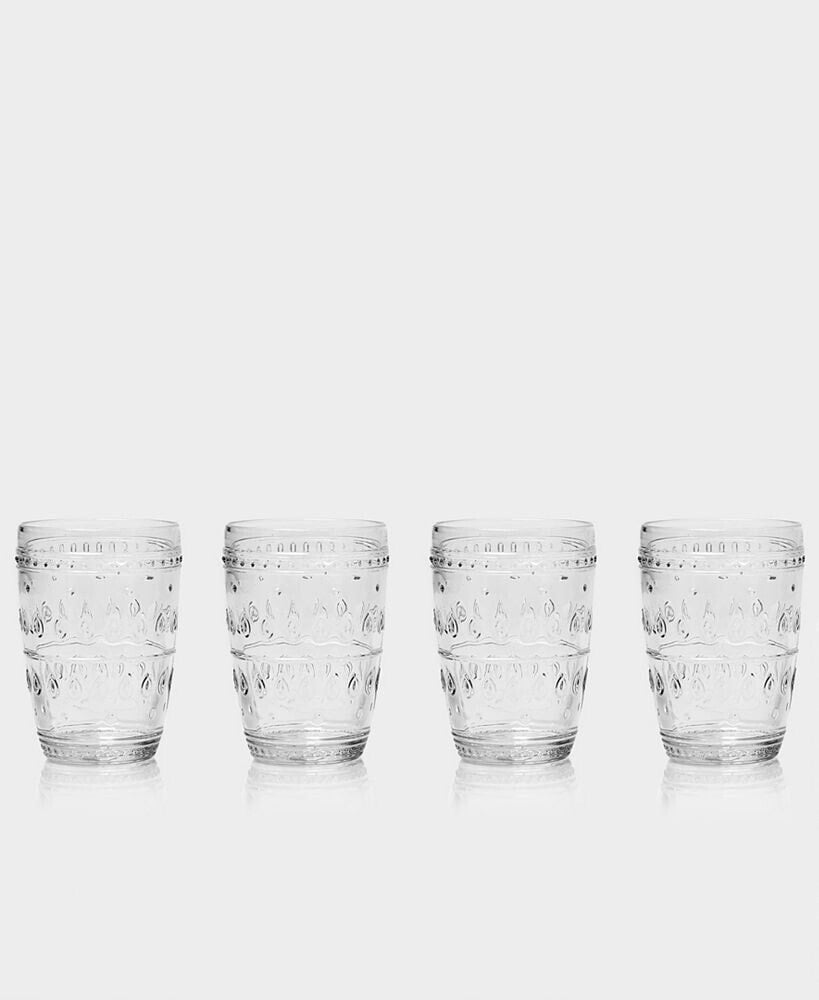 Euro Ceramica fez Highball Glasses, Set of 4