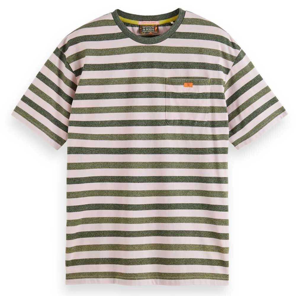 SCOTCH & SODA Washed Yarn Dye Stripe Short Sleeve T-Shirt