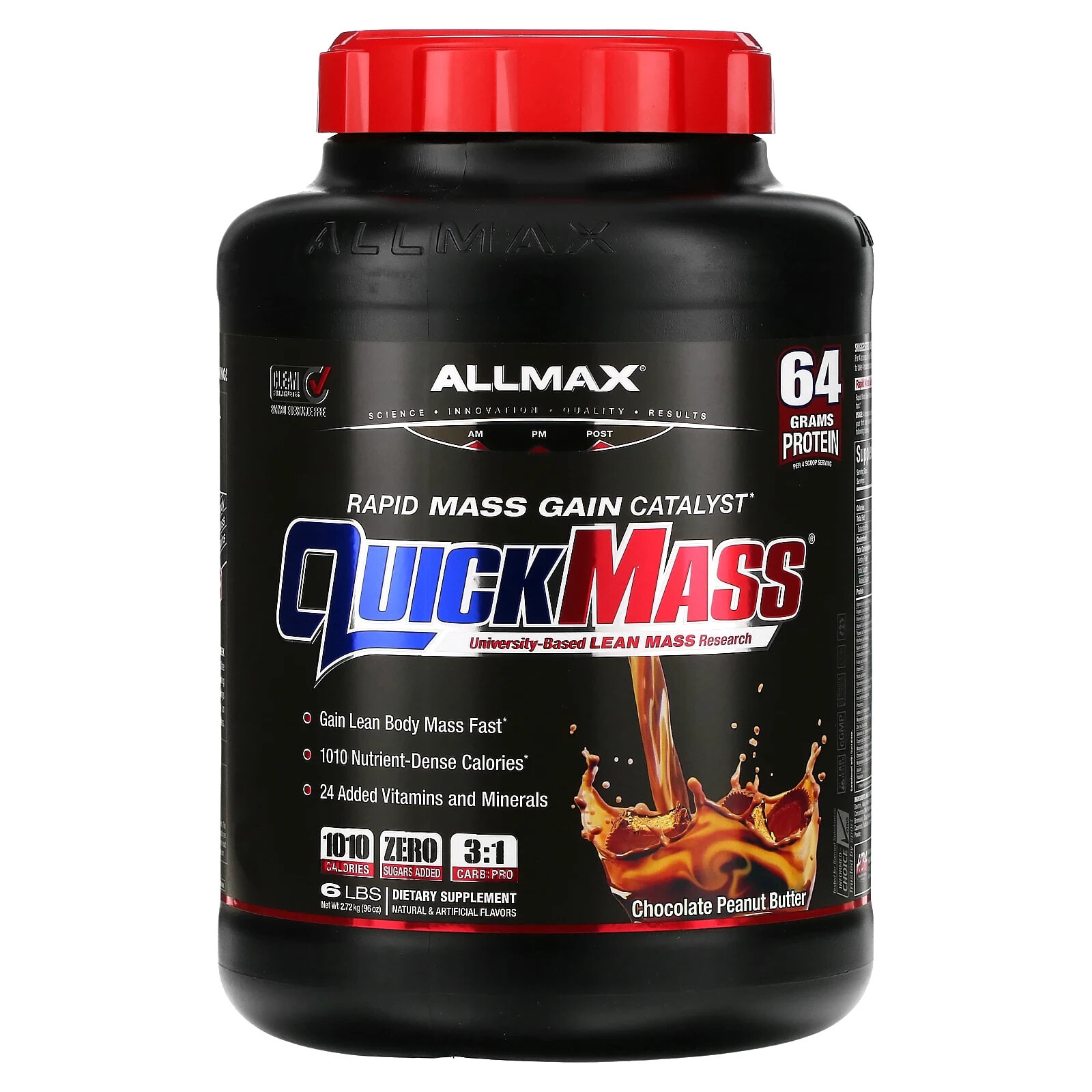 ALLMAX, Quick Mass, катализатор для быстрого набора массы, ваниль, 1,59 кг (3,5 фунта)
