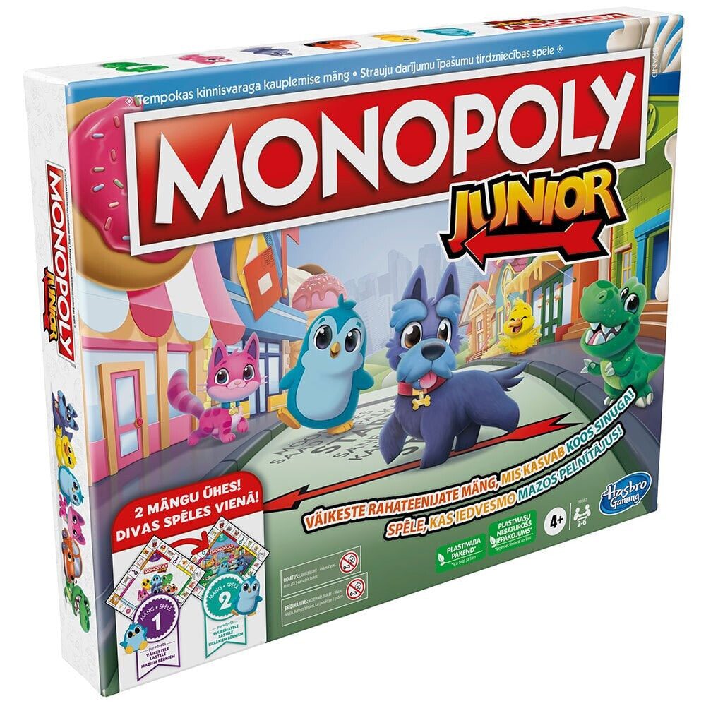 KO Monopoly Board Game Junior 2 Games In 1 In Latvian And Estonian Lang doll