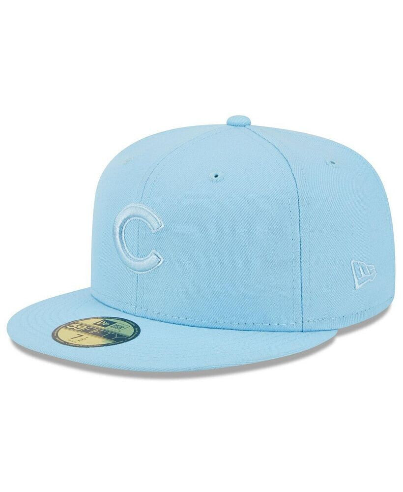 New Era men's Light Blue Chicago Cubs 2023 Spring Color Basic 59FIFTY Fitted Hat