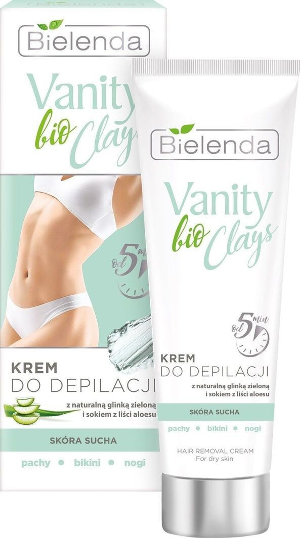 Bielenda vanity bio clays depilatory cream with green clay dry skin 100ml