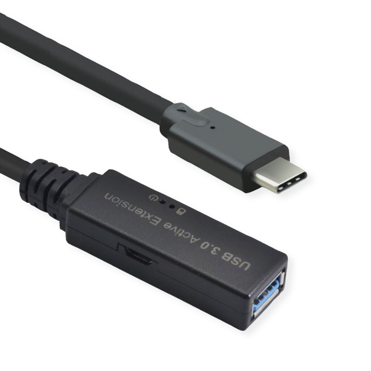 ROLINE Ultralanges USB3.2 Gen1 Verlängerungskabel C-A ST/BU 10m - Cable - Digital