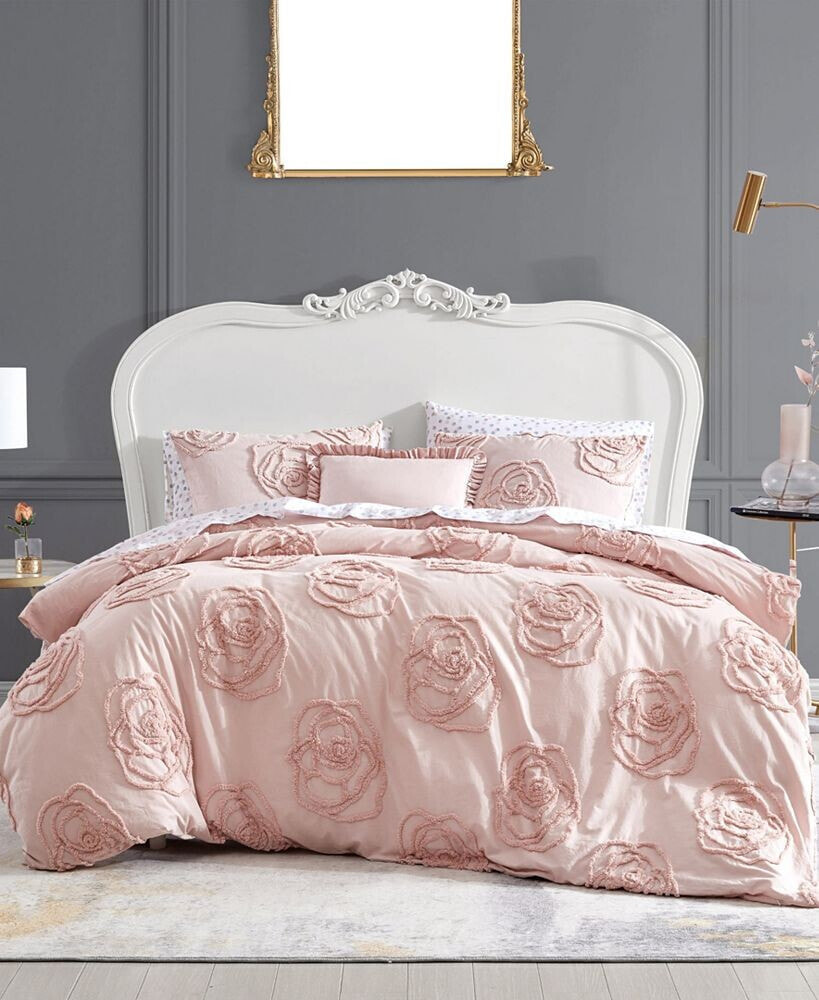 Betsey Johnson rambling Rose 4-Pc Duvet Cover Set, Full/Queen