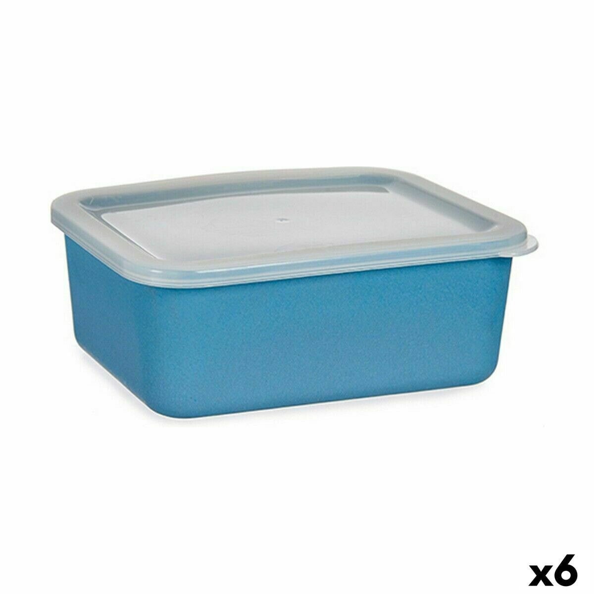 Storage Box with Lid Dark blue 14,5 x 7 x 19,5 cm (6 Units)
