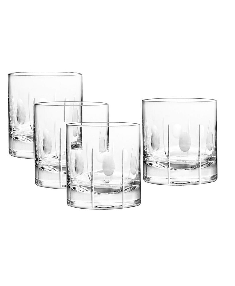 Qualia Glass gulfstream Double Old Fashioned Glasses, Set Of 4